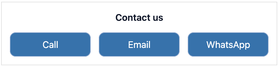 Contact Buttons at checkout