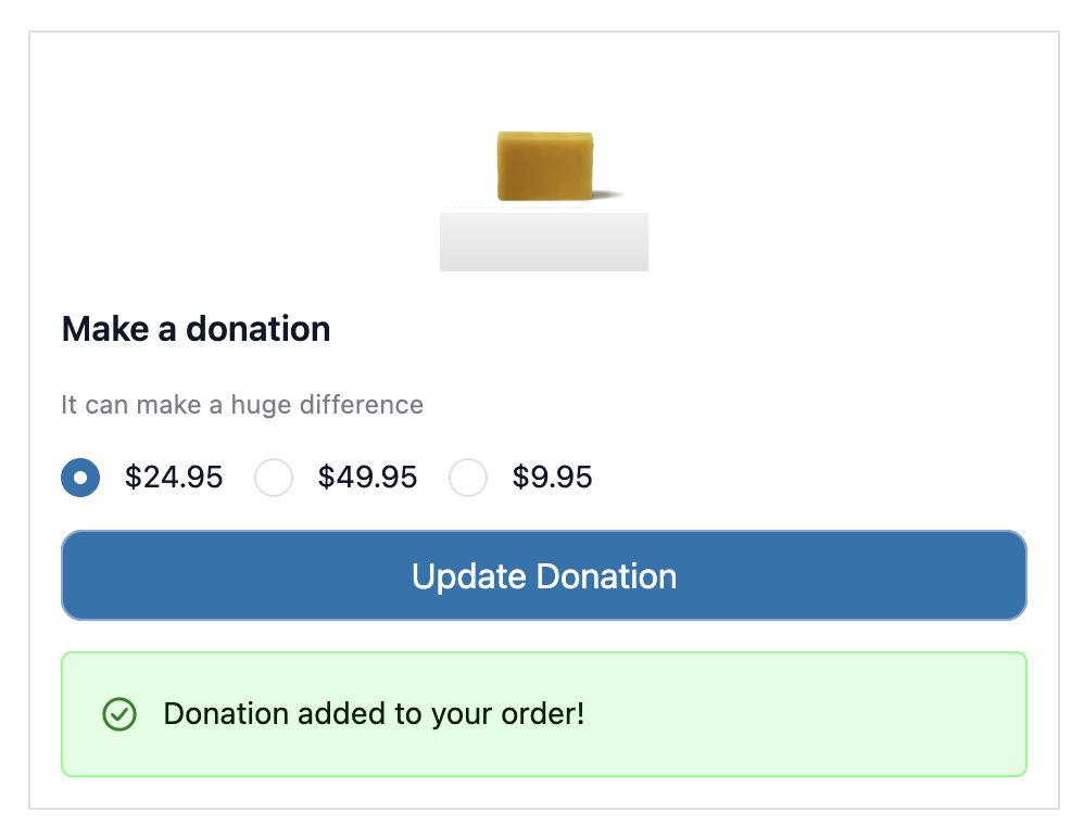 Donation at checkout