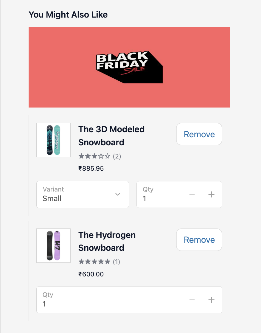 Checkout Upsell at checkout